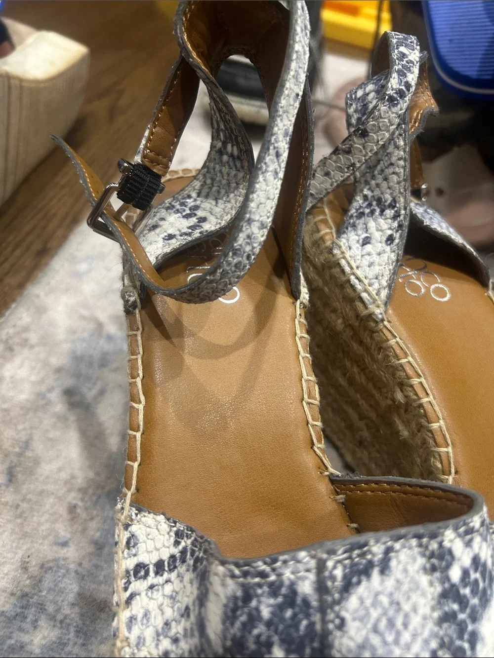 Franco Sarto Women's Snake skin wedge heels